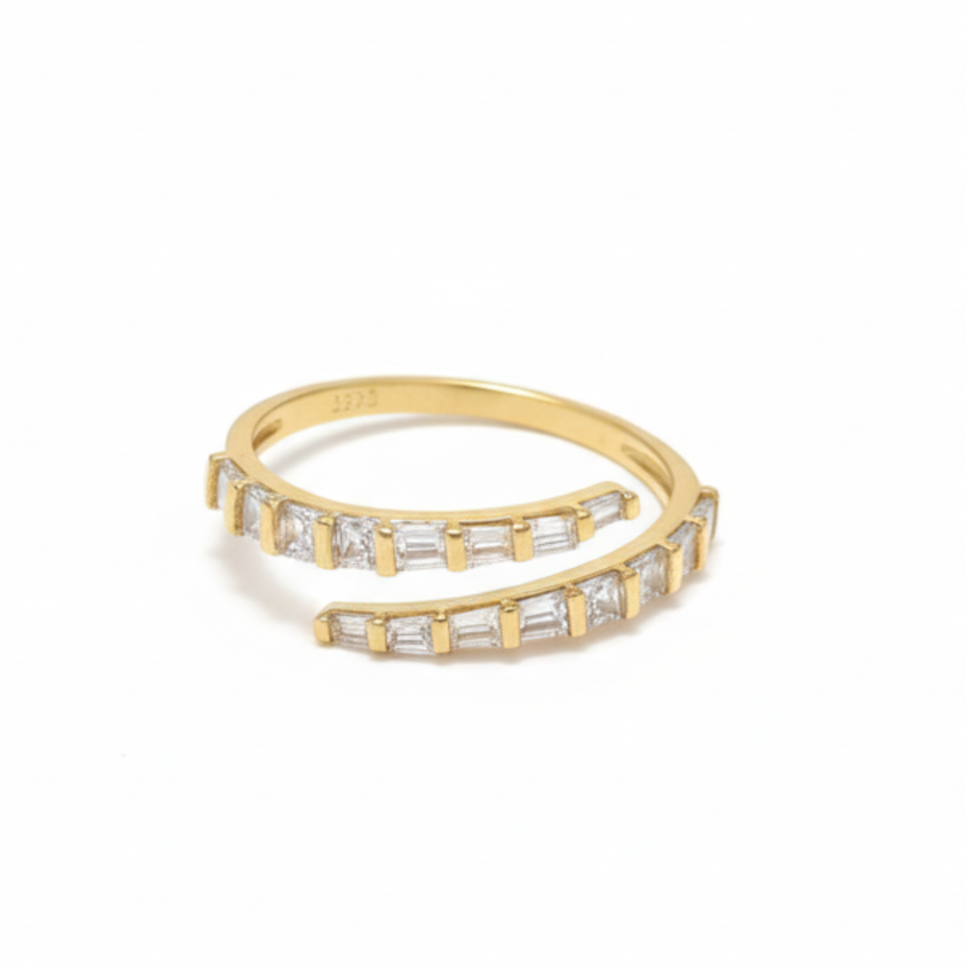 Silver Golden Grace Yellow Tone Ring