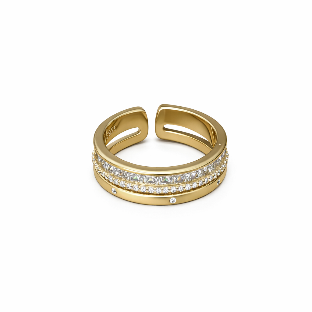 Aurielle Layered Spark Ring