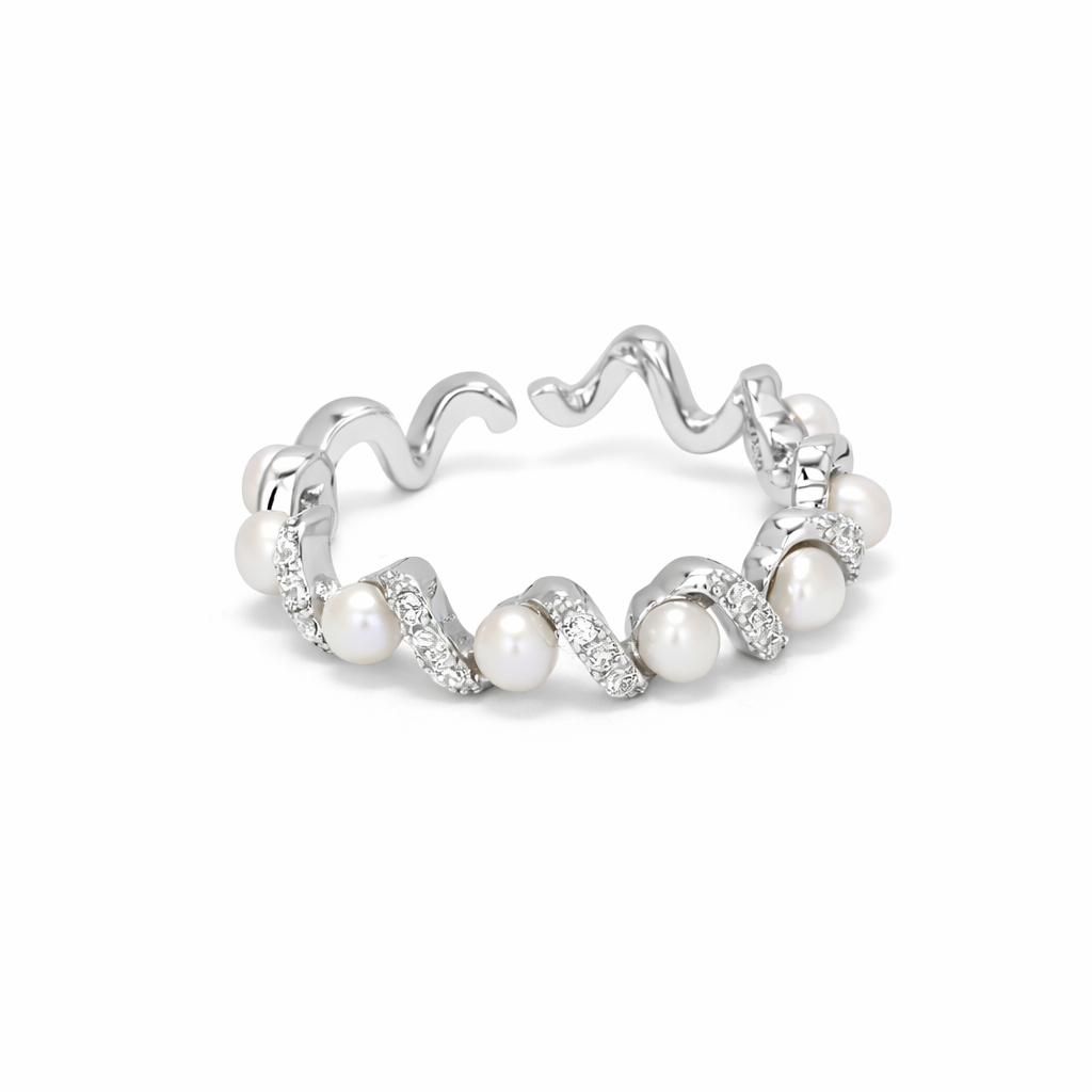 Silver Pearl Rhythm Ring