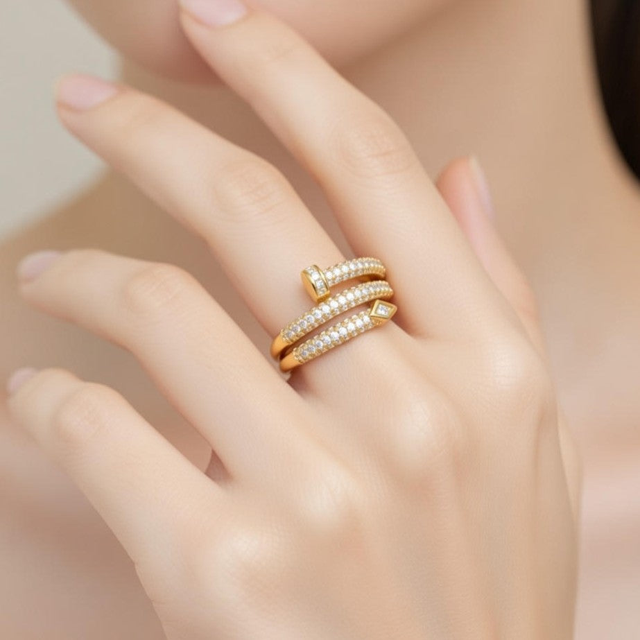 Silver Aurelia Shine Yellow Tone Ring
