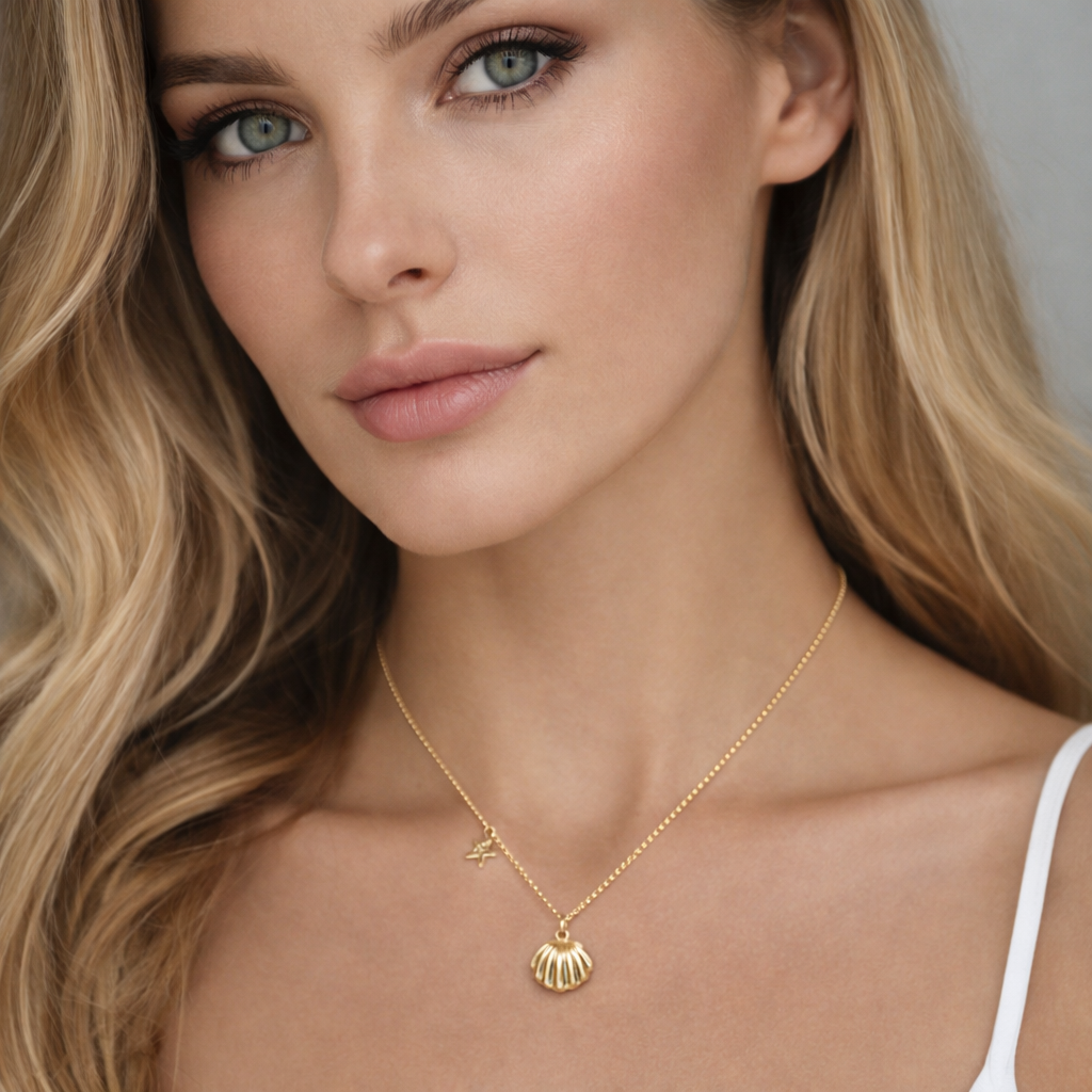 Silver Marina Shell Charm Pendant