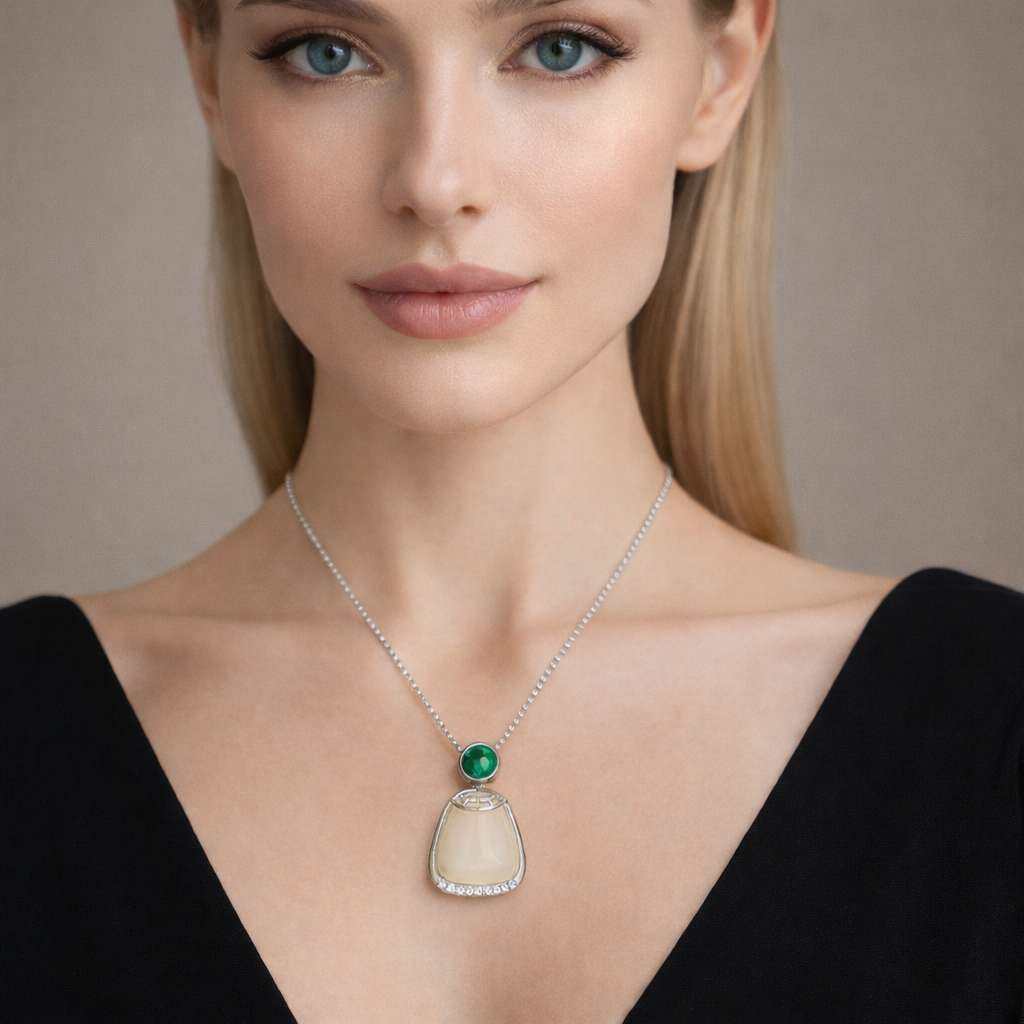 Emerald Whisper Drop Pendant