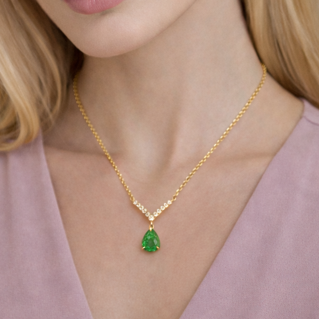 Verdant Vee Drop Pendant