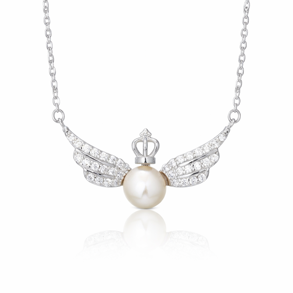 Seraphine Pearl Wing Pendant