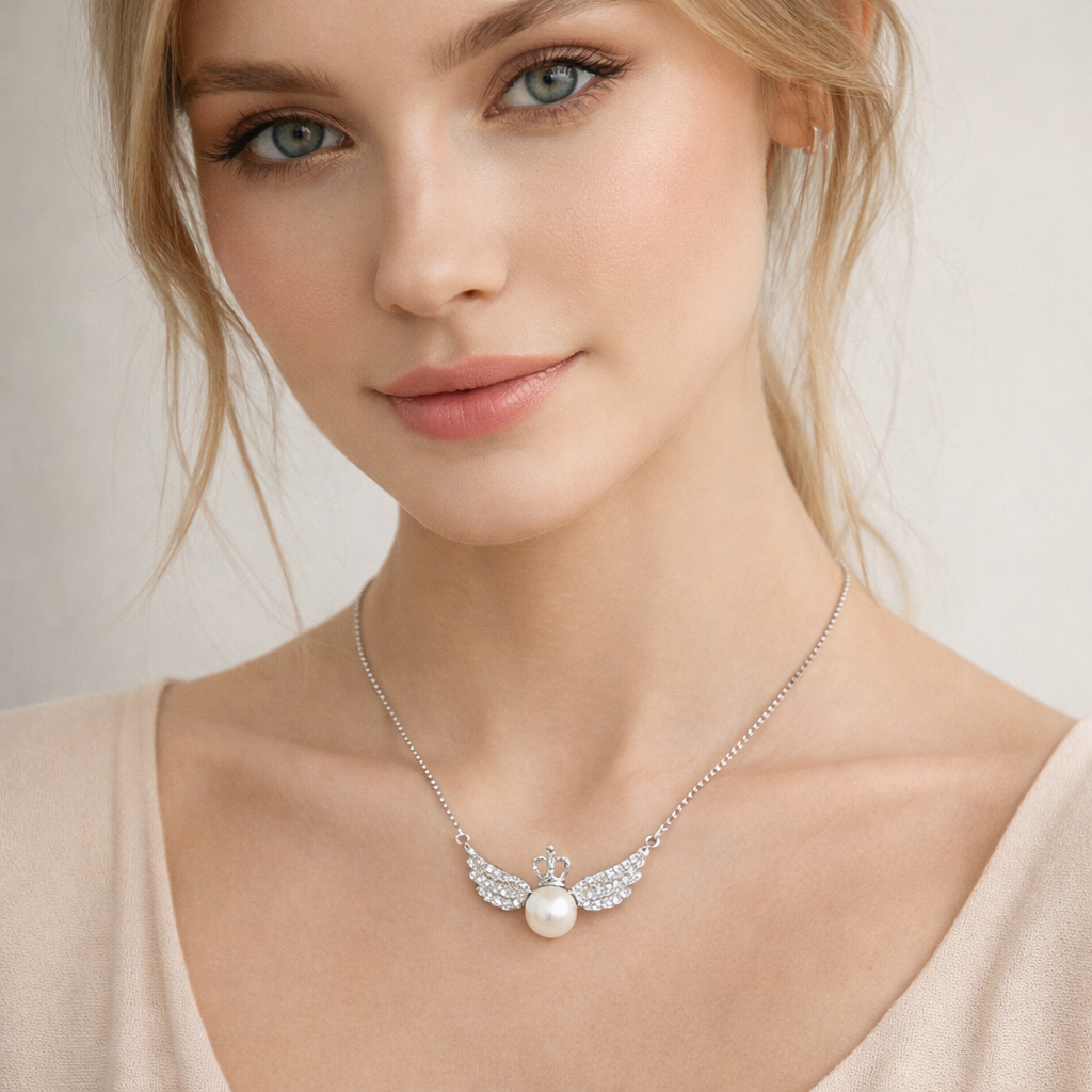 Seraphine Pearl Wing Pendant