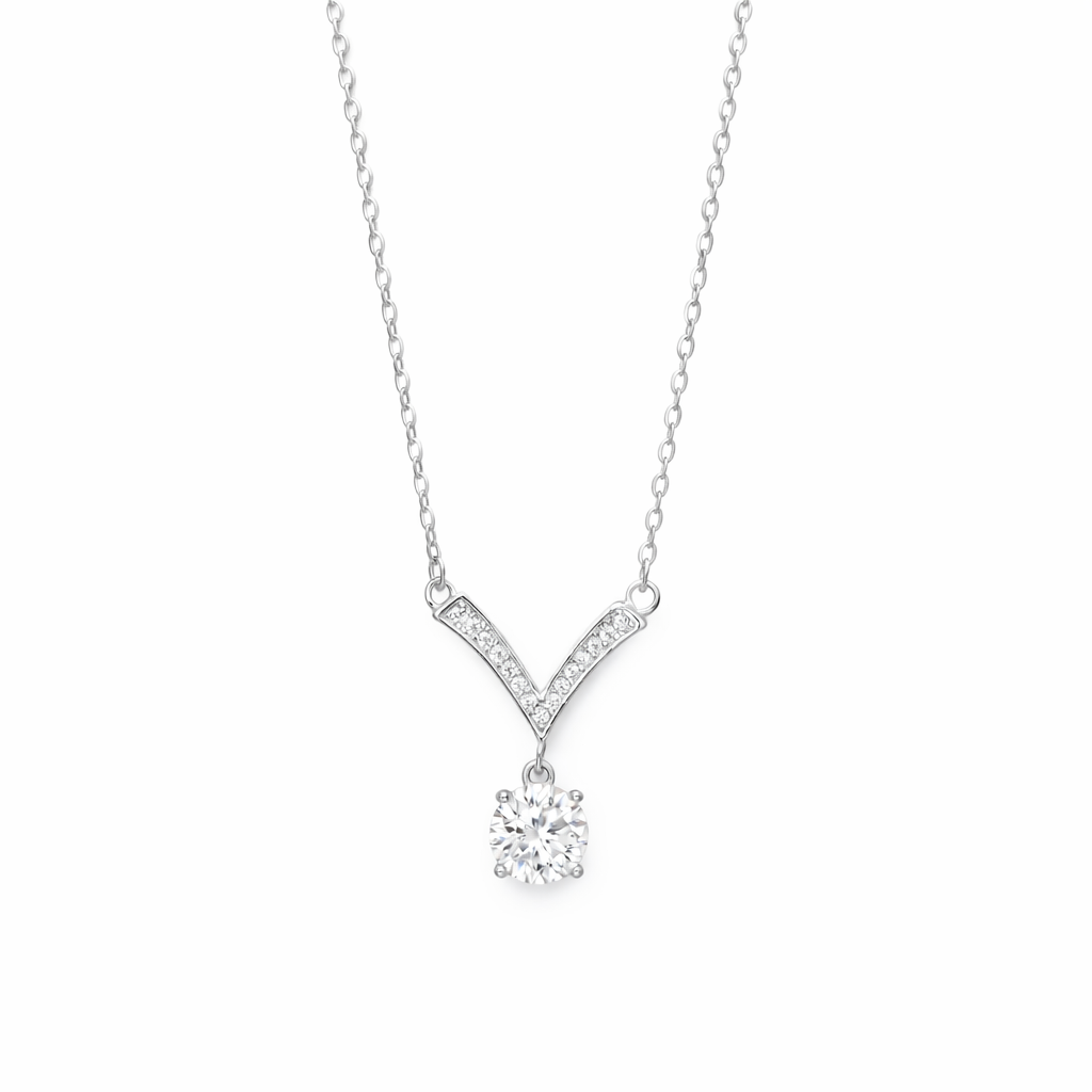 V-Shine Solitaire Pendant