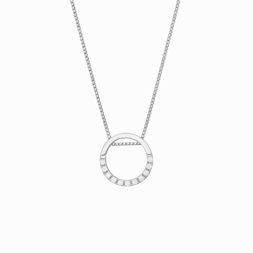 Luna Orbit Diamond Pendant