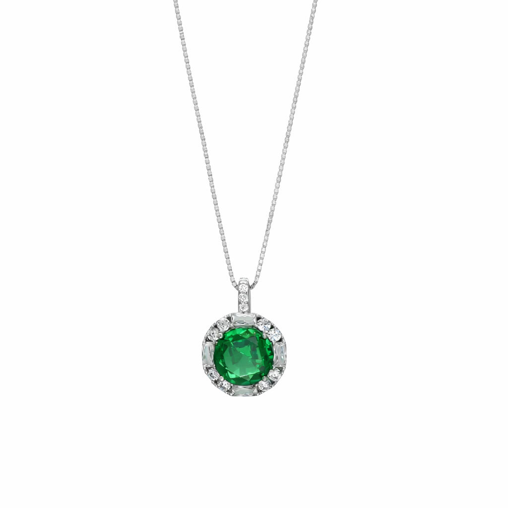 Emerald Aura Halo Pendant