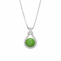 Verdant Radiance Teardrop Pendant