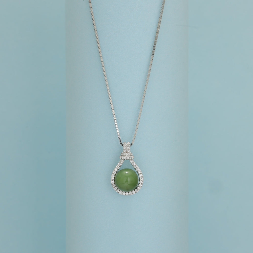 Verdant Radiance Teardrop Pendant
