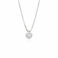Pure Love Heart Solitaire Pendant
