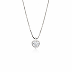 Pure Love Heart Solitaire Pendant