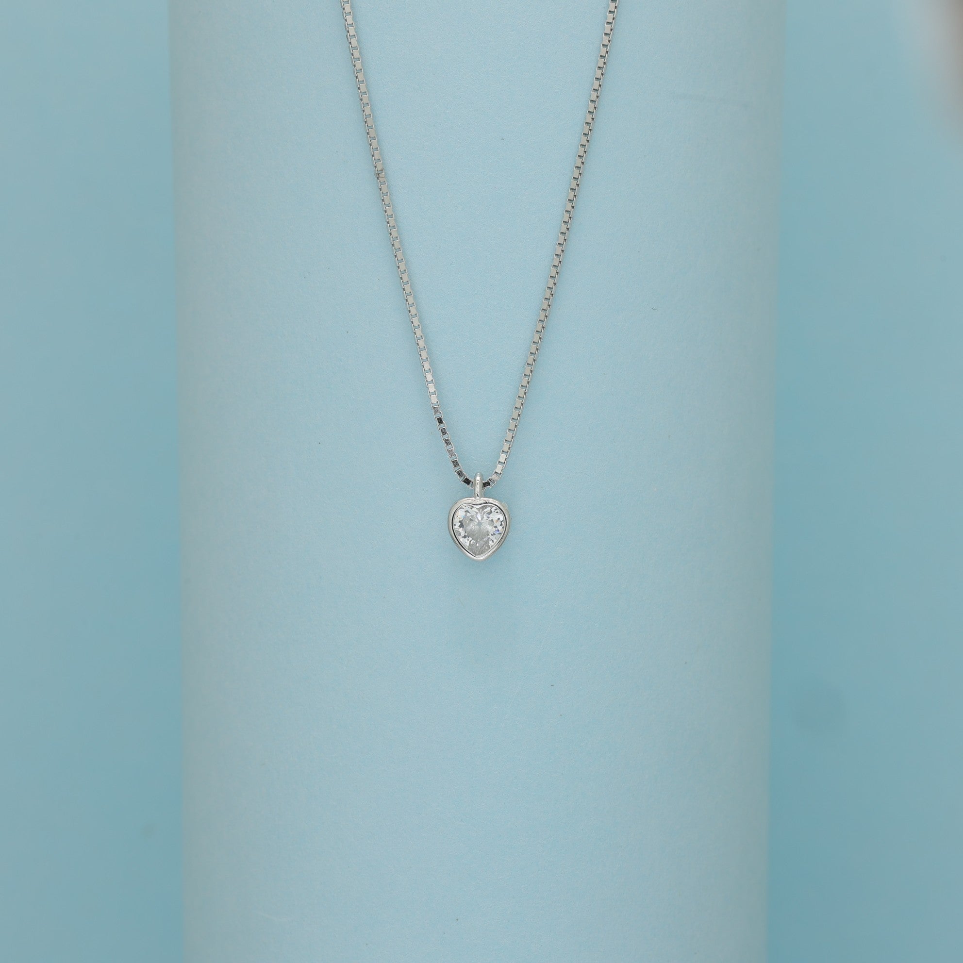 Pure Love Heart Solitaire Pendant