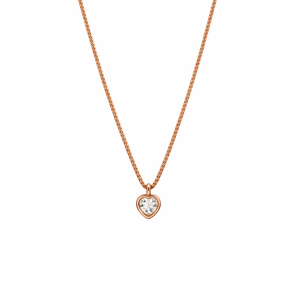 Rosé Heart Spark Pendant