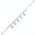 Silver Crystal Beaded Stretch Bracelet