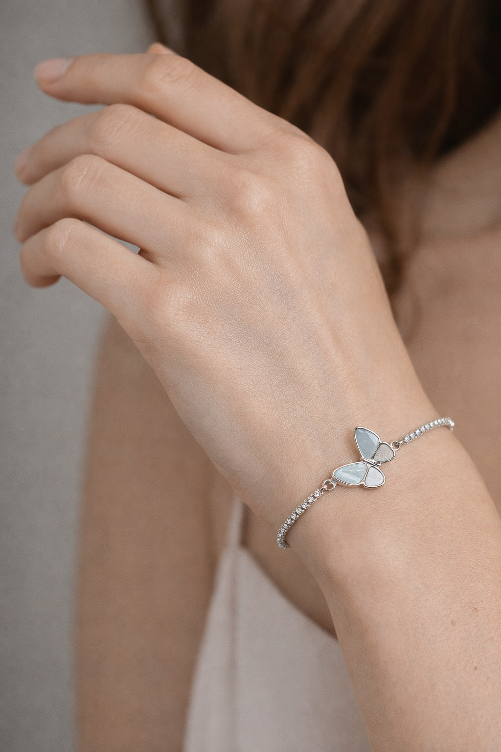 Silver Butterfly Grace Adjustable Bracelet