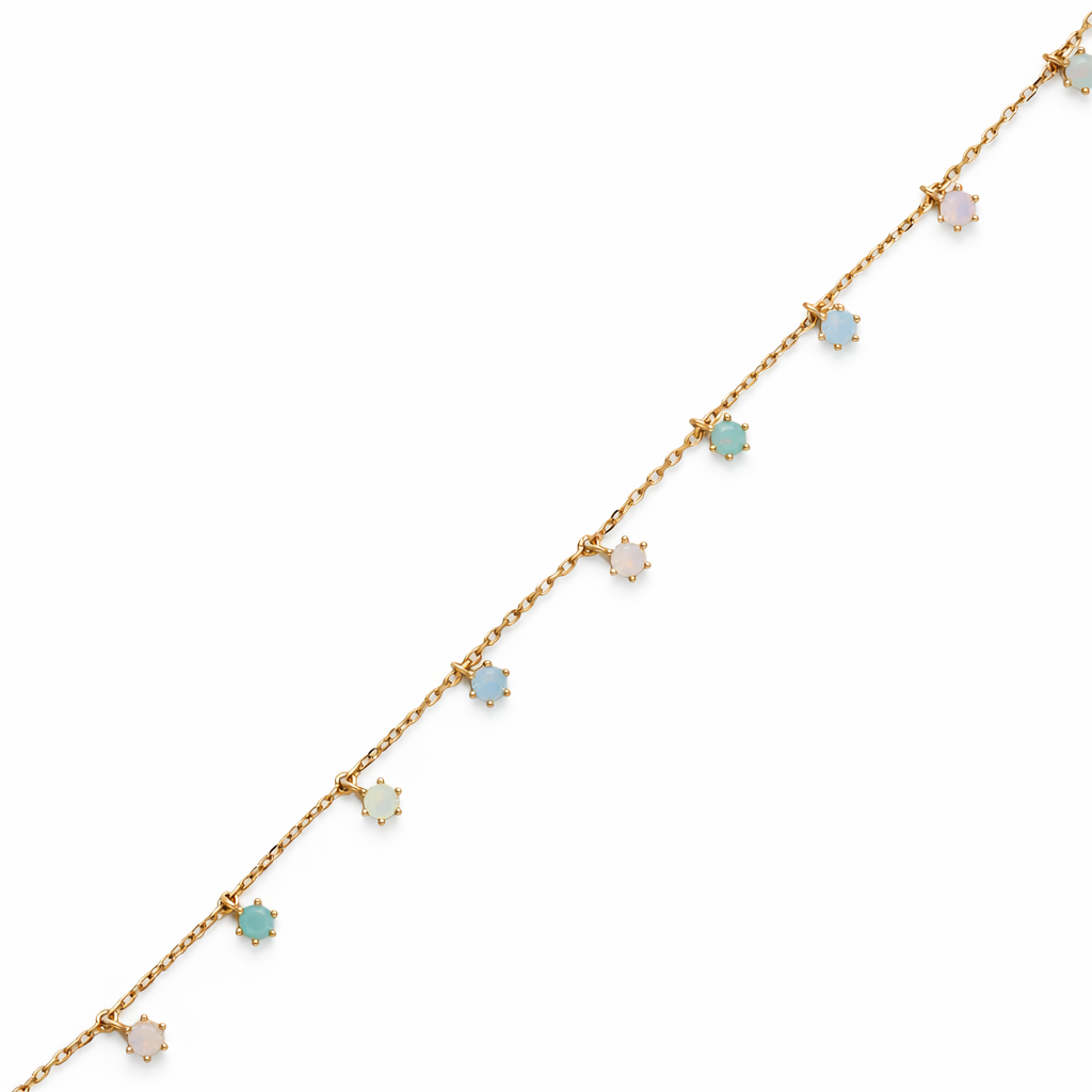 Pastel Charm Gold Bracelet