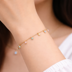 Pastel Charm Gold Bracelet
