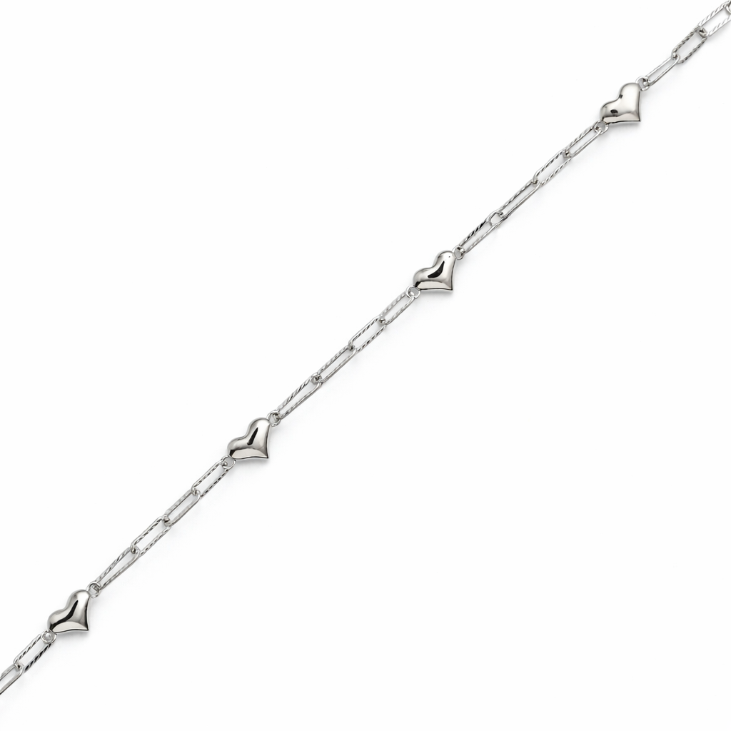 Silver Heartline Bracelet