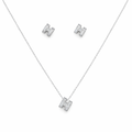 Silver Initial H Spark Pendant Set