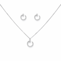 Silver Lunaris Circle Spark Pendant Set