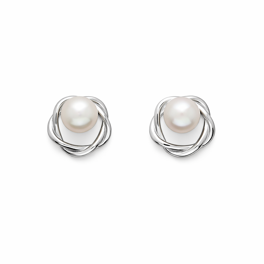 Pearl Orbit Knot Studs
