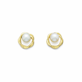 Golden Pearl Embrace Studs