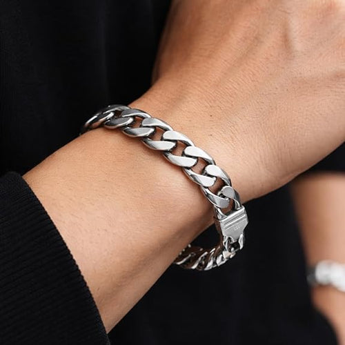 925 Silver Cuban Link Bracelet for Men