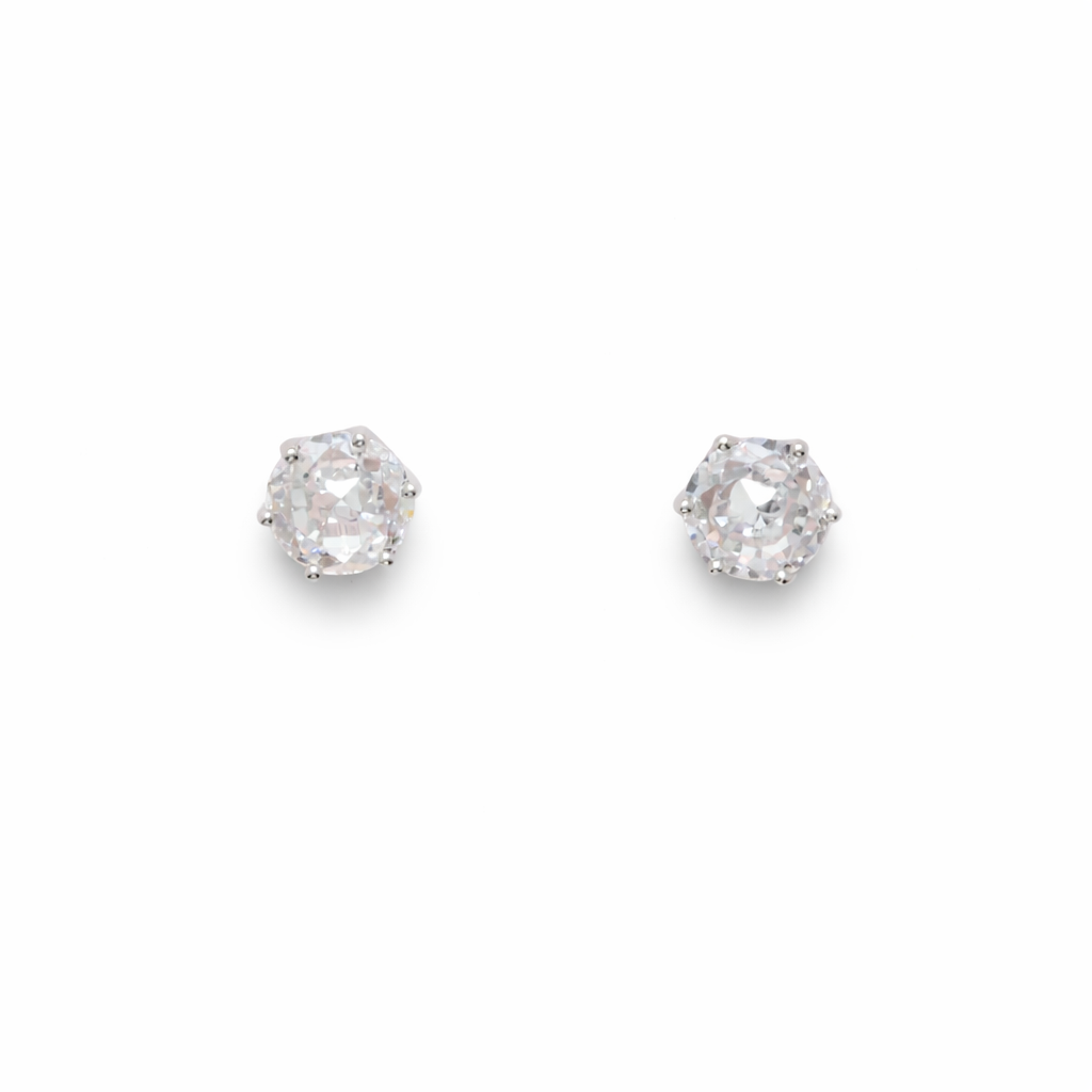 Radiant Solitaire Stud Earrings