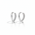 Silver Spiral Glow Square Earring