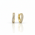 Silver Spark Square Yellow Tone Earring