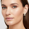 Silver Fin Flora Yellow Tone Earring