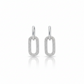 Silver Long Lake Diamond Earring