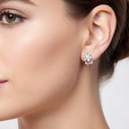Crystal Blossom Spark Stud Earrings