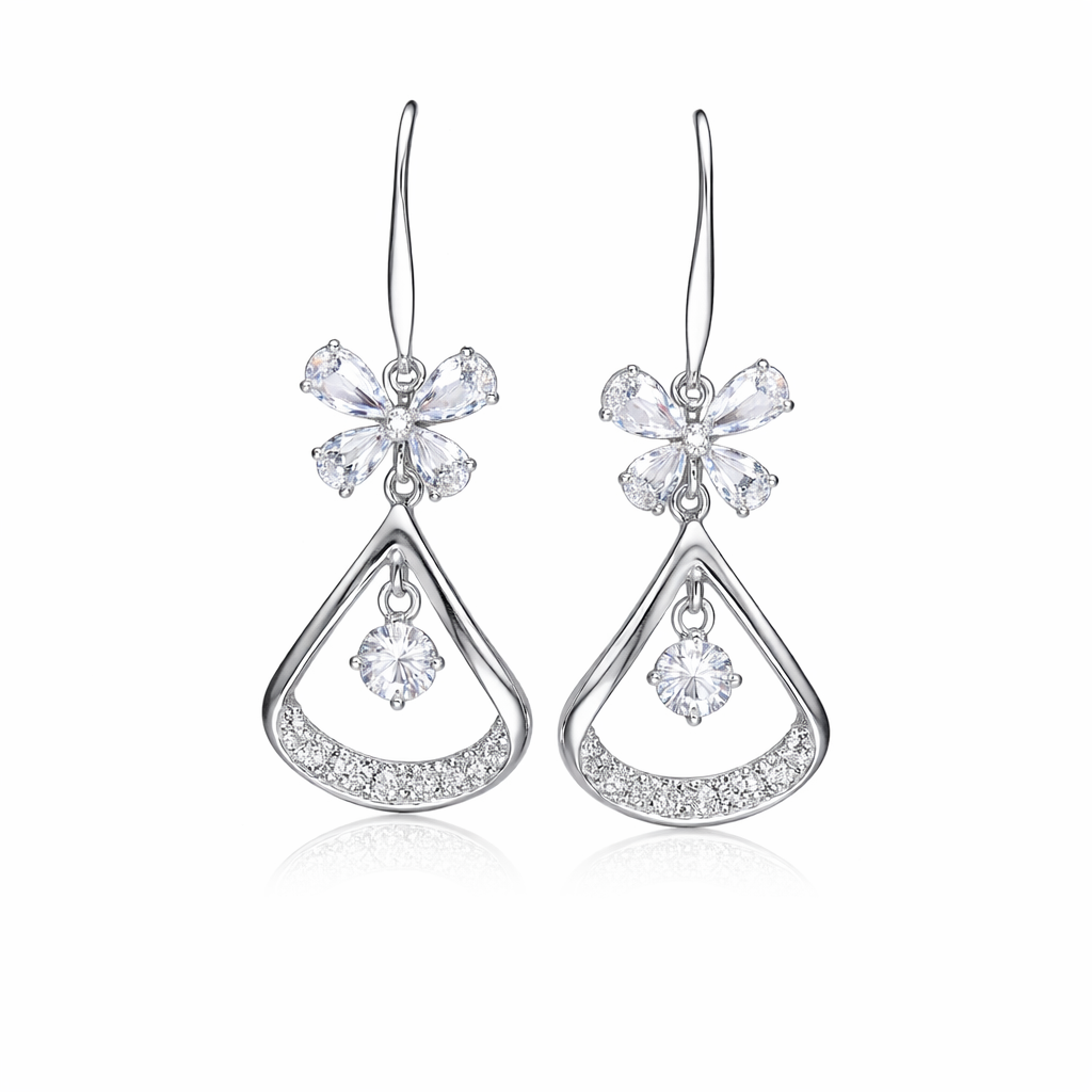 Diamond Cut 925 Silver Earrings