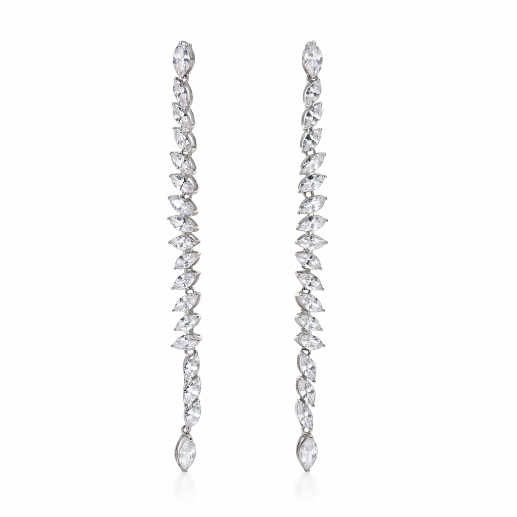 Crystal Cascade Marquise Drop Earrings