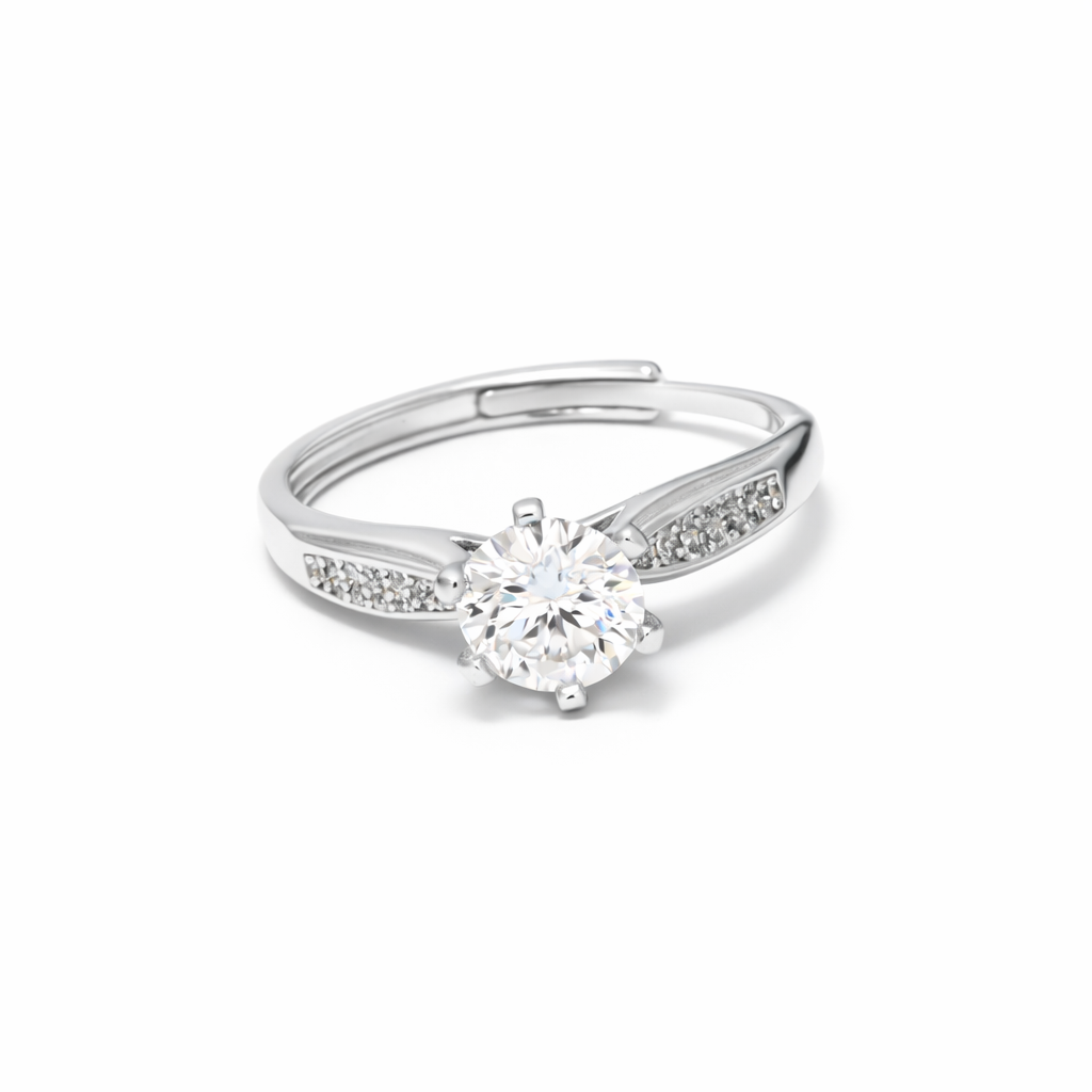 Lumina Curve Solitaire Ring