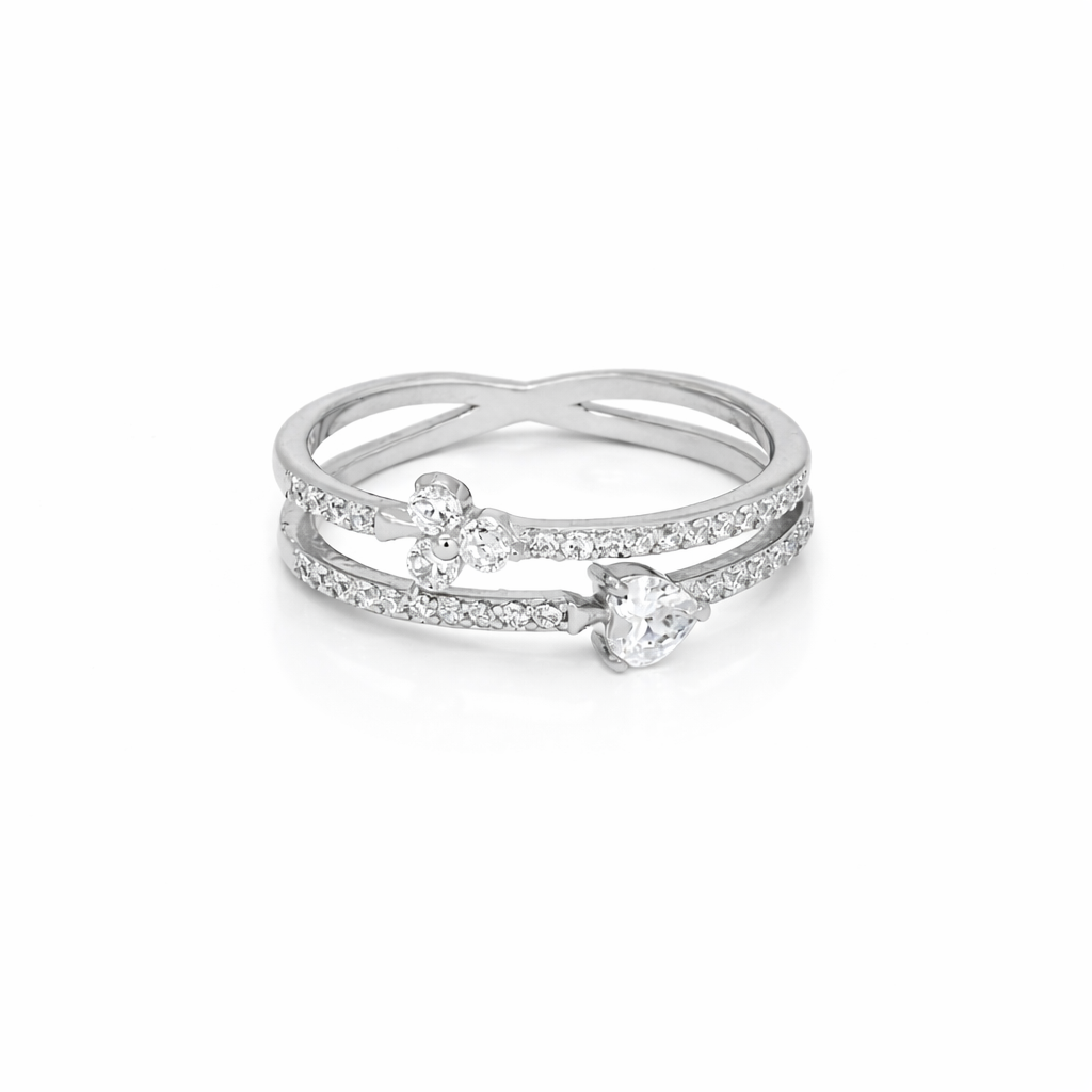 Twin Spark Embrace Ring