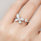 Silver Butterfly Grace Ring
