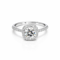 Celeste Halo Solitaire Ring