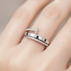 Silver Lattice Spark Ring