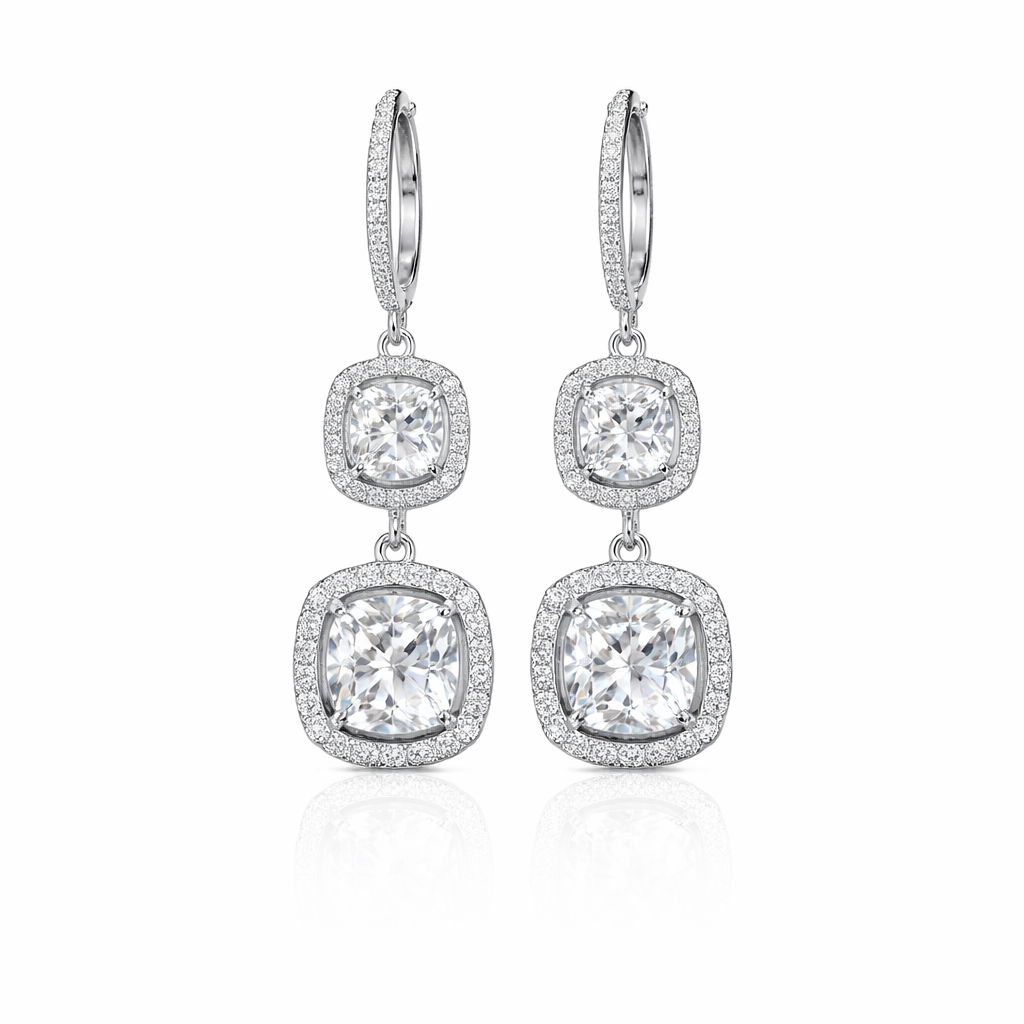 Royal Glow 925 Silver Drop Earrings