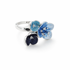 Modern Floral Party Wear Silver Ring