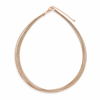 Elite 925 Sterling Silver Stiff Mesh Chain – Rose Gold & Rhodium Multi-Strand Bunch