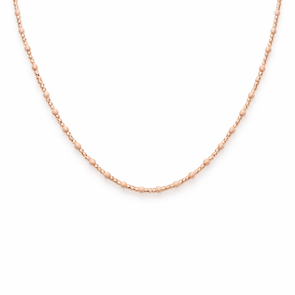 Rose Tone Shine Silver Chain