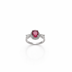 Luxury Glow Silver Ring for Women