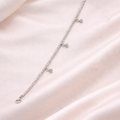 Minimal Sparkle Diamond 925 Silver Anklet