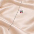 Luxury Hexa Charm Diamond 925 Silver Anklet