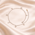 Stylish Butterfly Silver Anklet Set Of 2 Pc