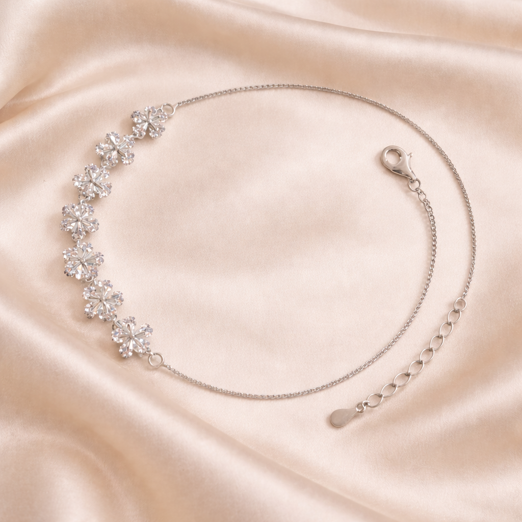 Minimal Elegance 925 Silver Daily Wear Anklet Set Of 2 Pc